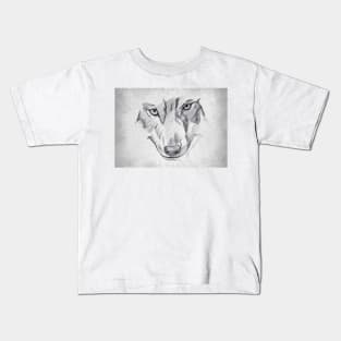 Wolf - Handmade Pencil Drawing Kids T-Shirt